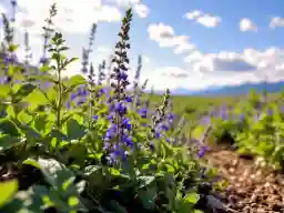 La fleur de sauge officinale en pleine nature.