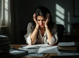 Cette femme a des douleurs et fait l'objet d'une déprime.