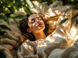 Une femme qui dort paisiblement et profondément