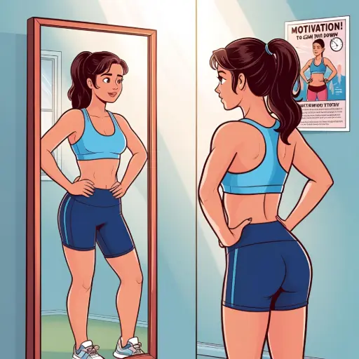 La femme mince devant son miroir vérifie sa minceur.