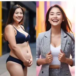 les résultat du régime alimentaire visuels. Une femme qui a minci naturellement et agréablement.